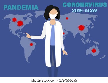 Coronavirus symptoms COVID-19 medical vectorvector illustration infection. Background with virus cells. Dangerous asian ncov corona virus. Novel Coronavirus 2019-nCoV.