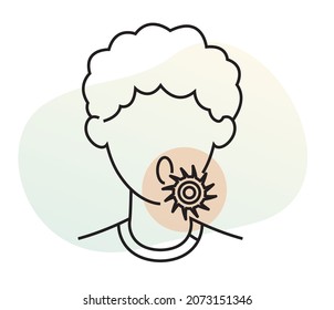 Coronavirus Symptoms - Sore Throat - Icon as EPS 10 File