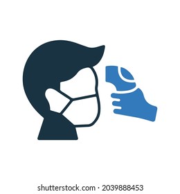 Coronavirus, temperature icon. Simple editable vector design isolated on a white background.