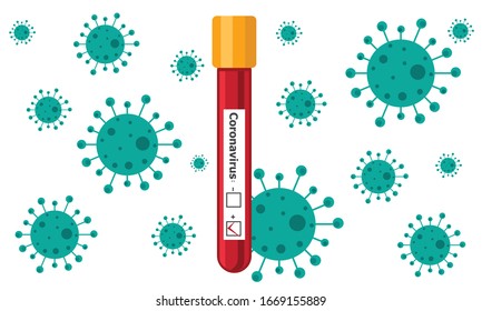 coronavirus test tube vector design