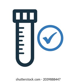 Coronavirus, tested icon. Simple editable vector design isolated on a white background.