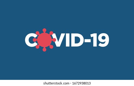 Coronavirus Text 2020 Typography Concept 
