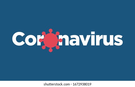 Coronavirus Text 2020 Typography Concept 