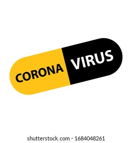 coronavirus text on white background