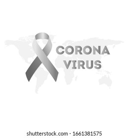 Coronavirus text outbreak with the world map and HUD circle element cyber futuristic concept, Abstract background virus hazard vector illustration