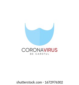 Coronavirus title use for preventions steps for any designs with face mask