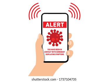 Coronavirus tracking app vector illustration