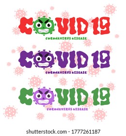 Coronavirus typography can be used for health information, virus danger or poster headlines, banners etc.