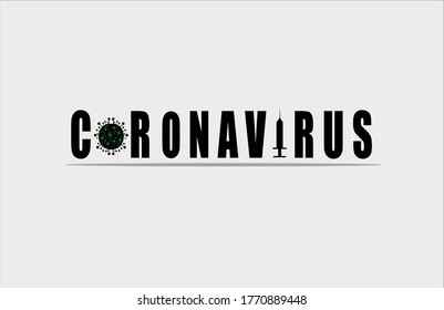 coronavirus typography, perfect for ads or illustrations