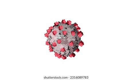 coronavirus under the microscope, high quality vector