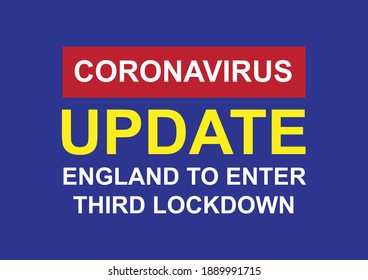 Coronavirus Update: England to enter third lockdown vector