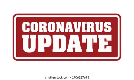 Coronavirus Update Template Banner Design. Vector Icon Illustration. 