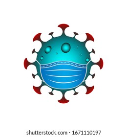 coronavirus utiliza el diseño de máscara ilustración vectorial