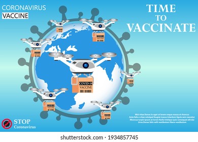 Coronavirus vaccination concept. Shield - protection against coronavirus. Covid-19 coronavirus vaccine. Treatment for coronavirus covid-19. Vector illustration EPS10