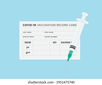 Coronavirus Vaccination Record Card, Vaccination Card, Vaccination Passport, Covid-19 Record, Herd Immunity, Medical Needle, Omicron Virus, Delta Virus, Immunization Record, *Not A Real Vaccine Card* 