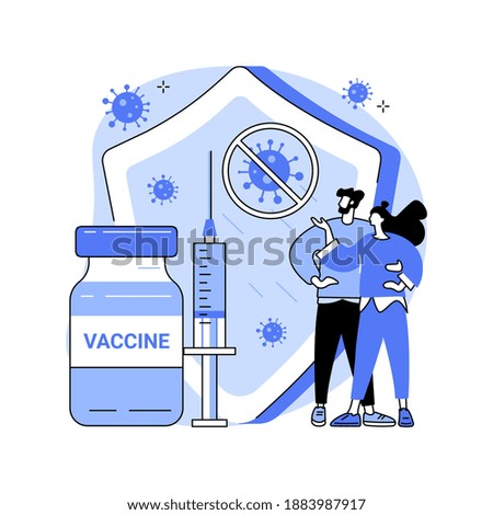 Coronavirus vaccine abstract concept vector illustration. News tracker, find and test vaccine, coronavirus vaccination program, medical laboratory team, scientific research abstract metaphor.
