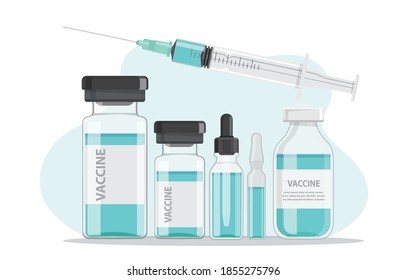 Coronavirus vaccine development concept , Vector illustration