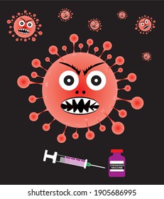 coronavirus vaccine graphic design vector art