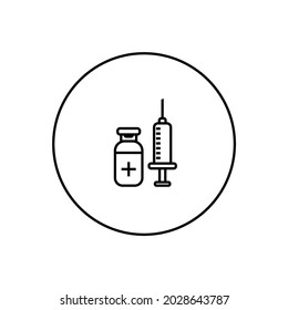 Vector de diseño de icono de la vacuna Coronavirus 