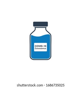 Coronavirus Vaccine Icon. Bearbeitbare Symbol-Illustration der Vektorillustration.
