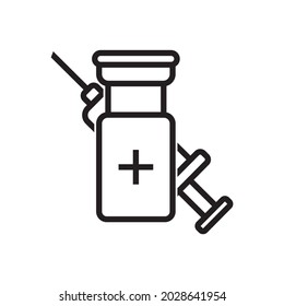 Coronavirus vaccine icon. Mass vaccination against COVID-19
