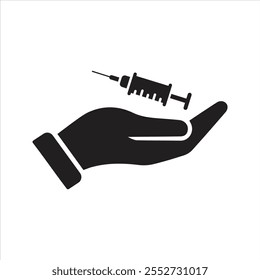 Coronavirus vaccine icon. Mass vaccination against COVID-19. Syringe icon