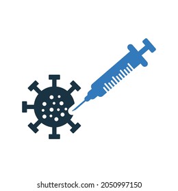 Coronavirus, vaccine icon. Simple editable vector design isolated on a white background.