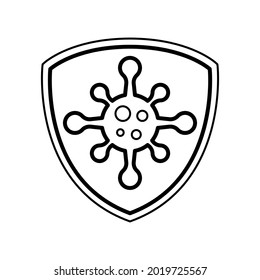 coronavirus vaccine icon vector line style