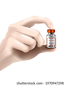 Coronavirus vaccine. Immunization treatment. Vaccine bottle for covid 19.