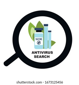 Coronavirus vaccine sign,  seaching antivirus Covid-19 , test, 2019-nCoV Novel Coronavirus