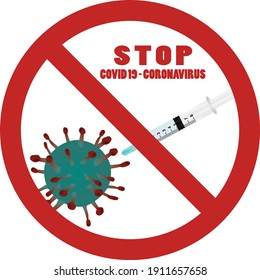 Coronavirus vaccine. Stop coronavirus. vector