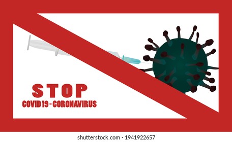 Coronavirus vaccine. Stop coronavirus. vector