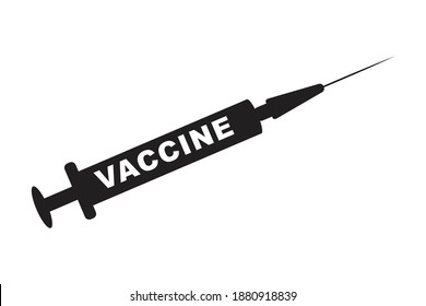 Coronavirus vaccine syringe vector illustration