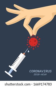 diseño vectorial de la vacuna coronavirus