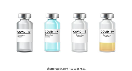 Coronavirus vaccine vector background. Covid-19 corona virus vaccination with vaccine bottle 