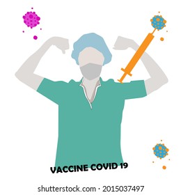 Coronavirus vaccine vector background. Covid-19 corona virus vaccination with syringe injection tool for covid19 immunization treatment. Vector illustration.