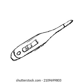 Coronavirus vaccine vials medicine bottles syringe vector drawing. Hand drawn ampoules for injection to fight against coronavirus. Vaccination, immunization, treatment