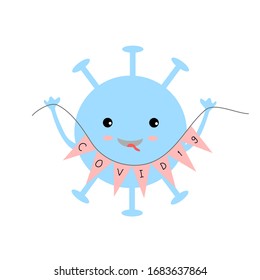 Coronavirus vector, 2019-nCov novel coronavirus concept resposible for asian flu outbreak and coronaviruses influenza as dangerous flu strain, cartoons coronavirus