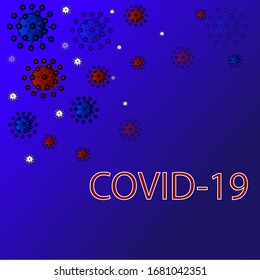 Fondo vector Coronavirus. Afiche de la bacteria Coronavirus.