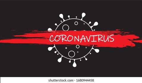 Fondo vector Coronavirus.Signo de virus. Vector de corona aislado en el fondo. Icono de bacterias peligrosas. Afiche de bacterias del Coronavirus. Vector de células de virus. Bacterias coronavirus, ilustración vectorial