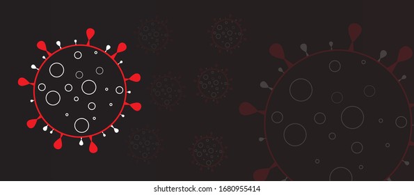 Coronavirus vector background. Virus sign. Corona vector isolated on background. Dangerous bacteria Icon. Coronavirus bacteria poster. Virus cells vector. Coronavirus bacteria, vector illustration