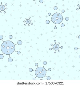 Coronavirus - Vector color background (seamless pattern) of covid-19 for graphic design