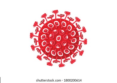Icono del logotipo del diseño del vector Corona-virus