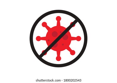 Coronavirus vector design logo icon 