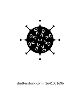 Coronavirus vector icon. Bacterium sign. Virus symbol