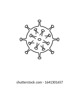 Coronavirus vector icon. Bacterium sign. Virus symbol