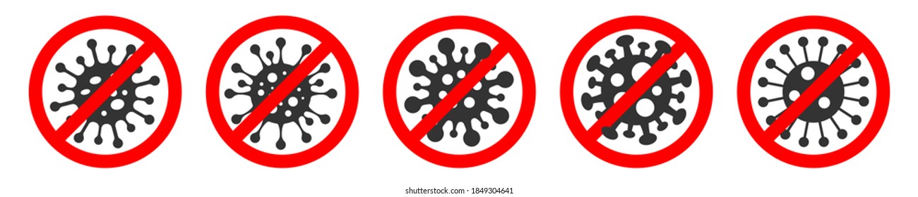 coronavirus vector icon. corona virus sign. pandemic bacteria symbol. cell silhouette isolated line white background