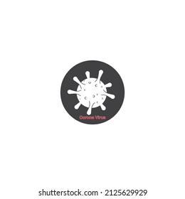 Coronavirus vector icon illustration design template.