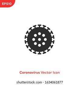 Coronavirus vector icon illustration. Ui/Ux. Premium quality.