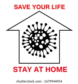 Coronavirus Vector Icon. Infographic Element . Corona Virus Sign Icon. Wuhan Pneumonia. COVID-19 NCOV-2019 Corona Virus Abbreviation. Bacteria Scheme. Vector Illustration